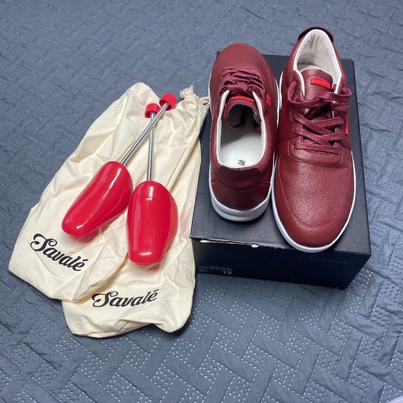 Savalé Men's Harmann / Burgundy White Shoes Size 11.5 - Picture 8 of 9